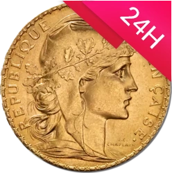 Moneta złota 20 Franków - Marianna i Kogut (48h)