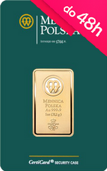 Sztabka złota Mennica Polska 1 oz (48h) 