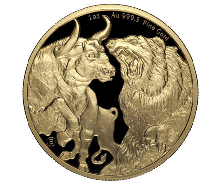 Moneta złota Bull & Bear 1 oz (48h)