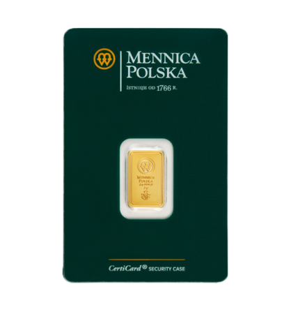 Sztabka złota Mennica Polska 5 g (48h) 