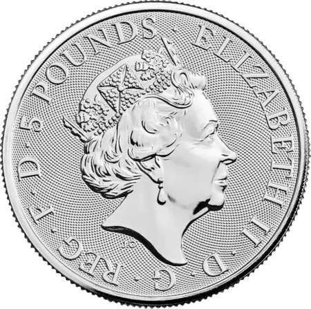 Srebrna moneta Bestie Tudorów: LION OF ENGLAND 2022 10 oz (24h)