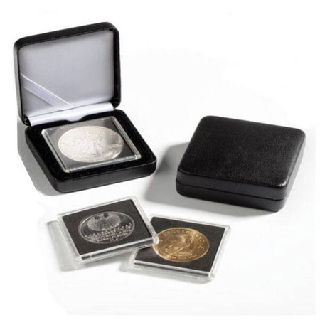 Pudełko na monetę w kapslu Quadrum - Nobile 1S CZARNE + kapsel (48h)