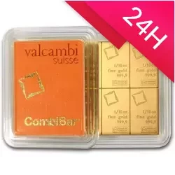 Sztabka złota Valcambi CombiBar 10 x 1/10 oz (24h)