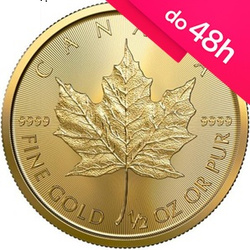 Złota moneta Kanadyjski Liść Klonowy 2025 1/2 oz (48h) 