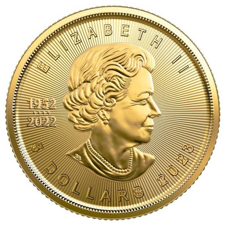 Złota moneta Kanadyjski Liść Klonowy 2025 1/10 oz (24h)