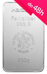 Sztabka srebra 250 g (48h)