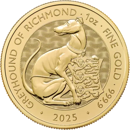 Moneta złota z serii Bestie Tudorów: Chart z Richmond 1oz 2025 (24h)