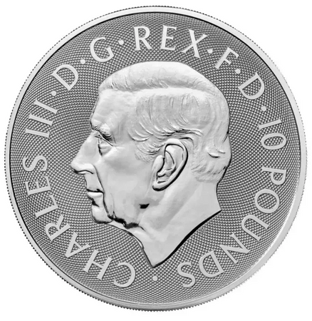 Moneta srebrna z serii Bestie Tudorów: BLACK BULL OF CLARENCE 2023 10 oz (48h)