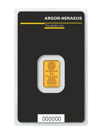 Sztabka złota CertiCard 2 g (48h)