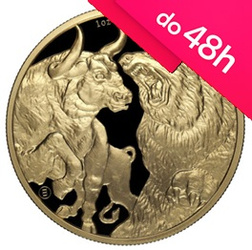 Moneta złota Bull & Bear 1 oz (48h)