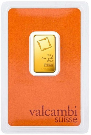 Sztabka złota CertiCard 2,5 g (48h)