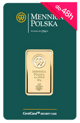Sztabka złota Mennica Polska 20 g (48h)