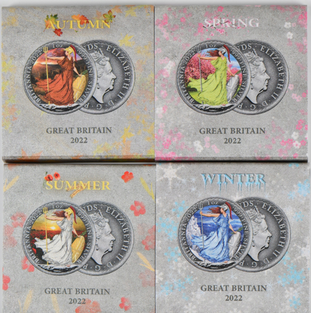 4 x moneta srebrna Britannia 1 oz - CZTERY PORY ROKU (24h)
