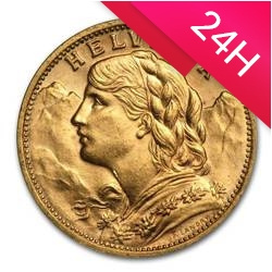 Złota Moneta 20 Franków Helvetia (24h)