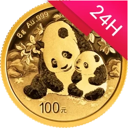 Złota moneta Chińska Panda 2024 8 g (24h)