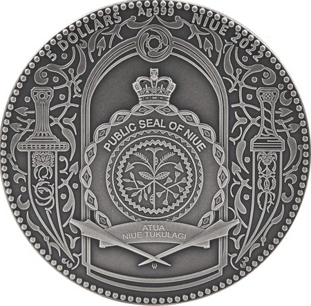 Moneta srebrna SYKARIUSZE - SKRYTOBÓJCY 5$ 2 oz (48h)