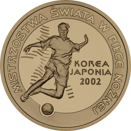 Złota moneta NBP Mistrzostwa Świata w Piłce Nożnej 2002 Korea/Japonia 100 zł 8 g (24h)