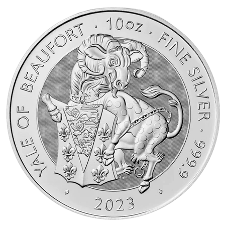 Srebrna moneta Bestie Tudorów: YALE OF BEAUFORT 2023 10 oz (24h)