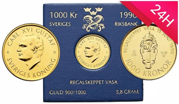 Moneta złota 1000 koron szwedzkich (24h)