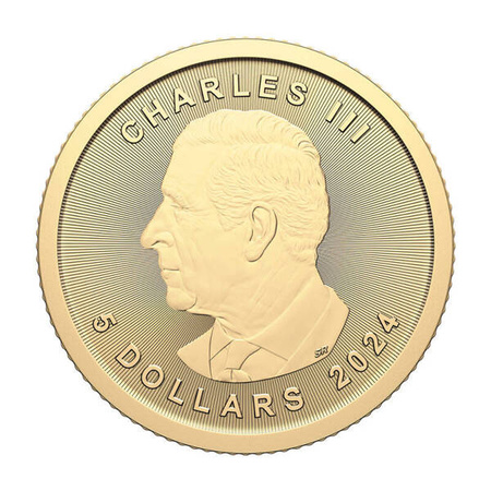 Złota moneta Kanadyjski Liść Klonowy 2025 1/10 oz (24h)