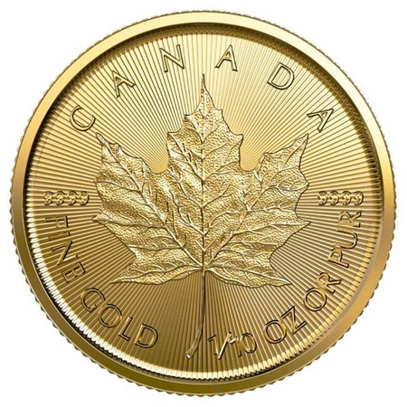 Złota moneta Kanadyjski Liść Klonowy 2025 1/10 oz (24h)