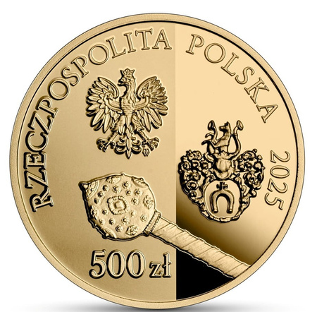 Złota moneta NBP 500 zł Stanisław Koniecpolski - Hetmani Rzeczypospolitej 1 oz (24h) 