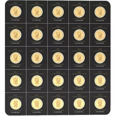 MAPLEGRAM - 25 x złota moneta Kanadyjski Liść Klonowy 1 g  (48h)