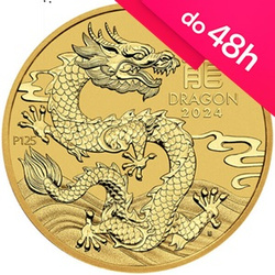 Moneta złots z serii Lunar III Rok Smoka 2024 1/2 oz (48h)