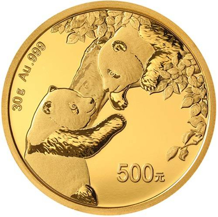 Moneta złota Chińska Panda 30 g (48h)