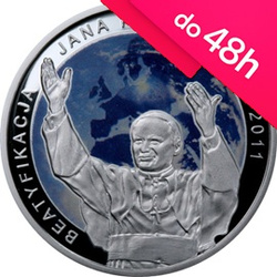 Moneta srebrna 20 zł - BEATYFIKACJA JANA PAWŁA II - 2011 (48h)