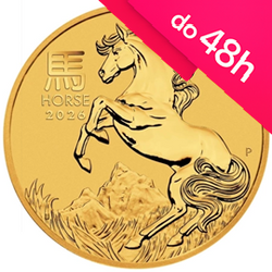 Złota moneta LUNAR III Rok Konia 2026 1/20 oz (48h)