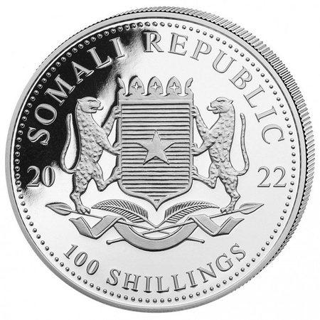 Srebrna moneta z serii African Wildlife: Słoń Somalijski 1 oz (24h)
