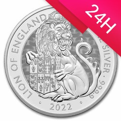 Srebrna moneta Bestie Tudorów: LION OF ENGLAND 2022 10 oz (24h)