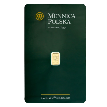 Sztabka złota  0,5 g CC Mennica Polska (24h)