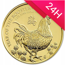 Złota moneta UK: Rok Koguta 2017 1 oz (24h)