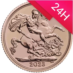 Złota moneta pół Suwerena / half Sovereign