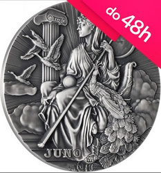 Moneta srebrna JUNONA - BOGOWIE RZYMSCY 2$ 2 oz (48h)