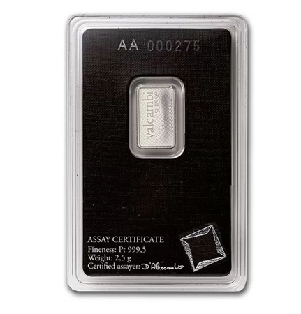 Sztabka platyny Valcambi 5 g (48h)