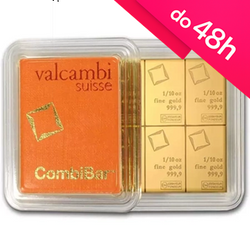 Sztabka złota Valcambi CombiBar 10 x 1/10 oz (48h)