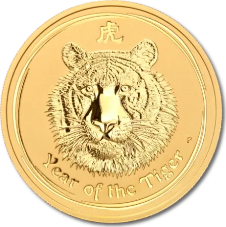 Złota moneta Lunar II: Rok Tygrysa 2010 2 oz (24h)