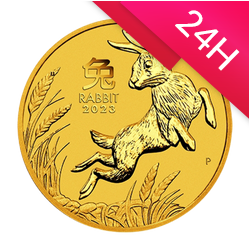 Złota moneta z serii Lunar III: Rok Królika 2023 10 oz (24h)