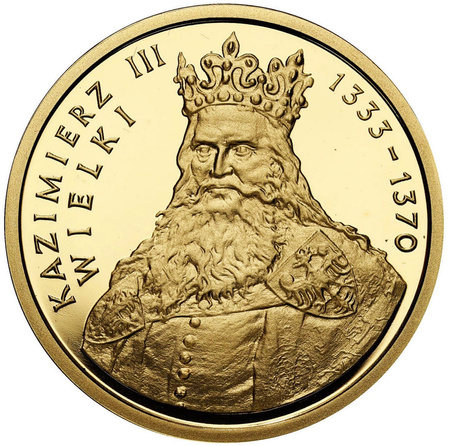 Złota moneta NBP Kazimierz III Wielki 100 zł 8 g (24h)
