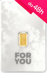 Sztabka złota C.Hafner For You - kolor biały 1 g (48h)