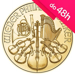 Moneta złota Wiedeński Filharmonik 1/10 oz (48h)