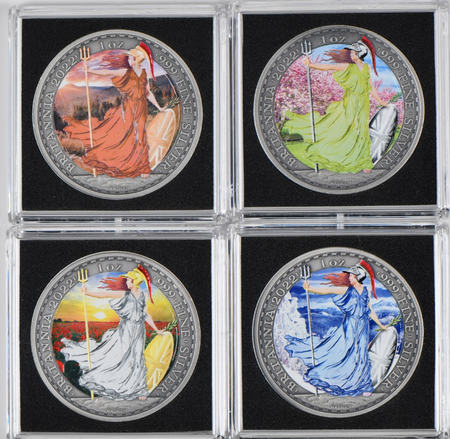 4 x moneta srebrna Britannia 1 oz - CZTERY PORY ROKU (24h)