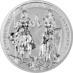 Srebrna moneta Allegories: Galia & Germania 2022 1 oz (24h) 