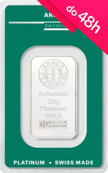 Sztabka platyny CertiCard LBMA 20 g (48h)