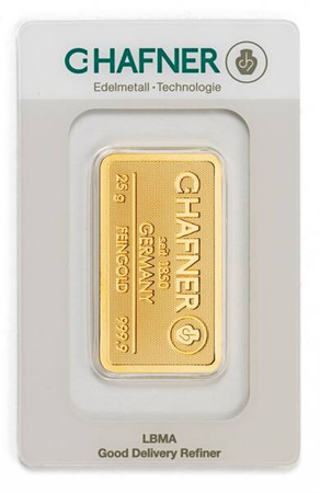 Sztabka złota CertiCard 25 g (48h)