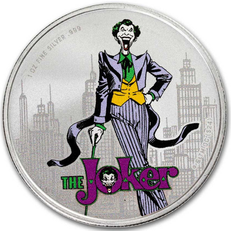 Srebrna Moneta JOKER DC Comics Kolorowana  Samoa 2024 1 oz (24h)