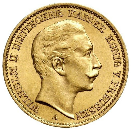 Złota moneta niemieckie 20 marek  (48h)